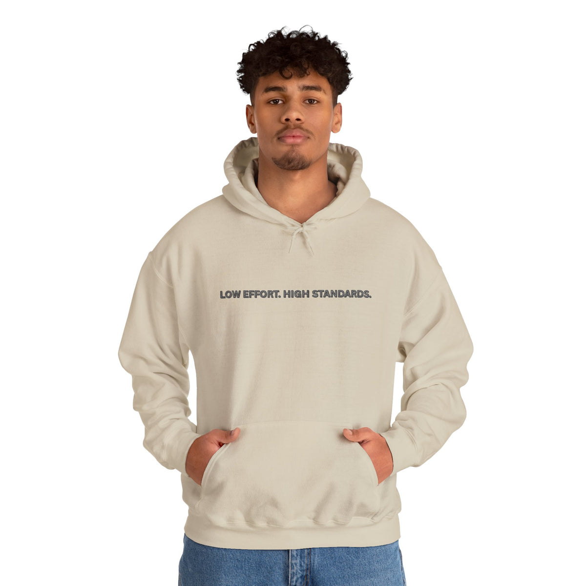 “Low Effort. High Standards.” Motivational Hoodie