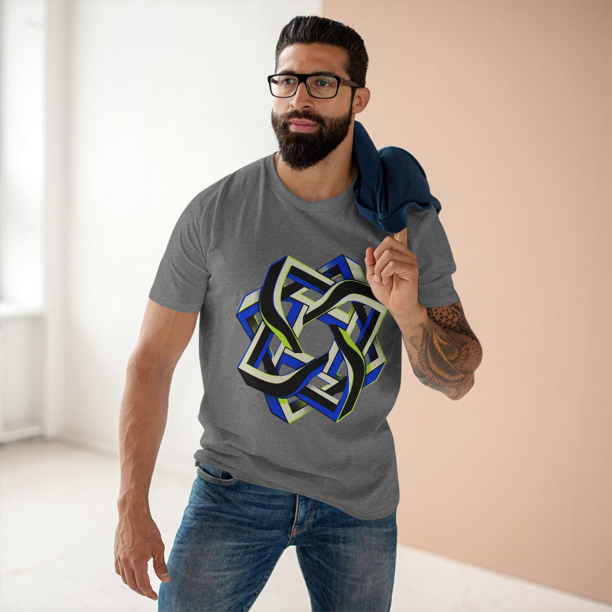 Abstract Geometric Knot Art T-Shirt