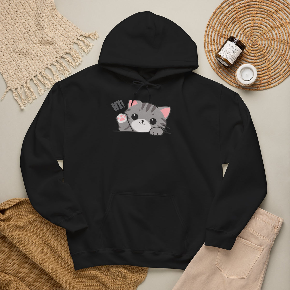 Cute Cat Hugging Hoodie
