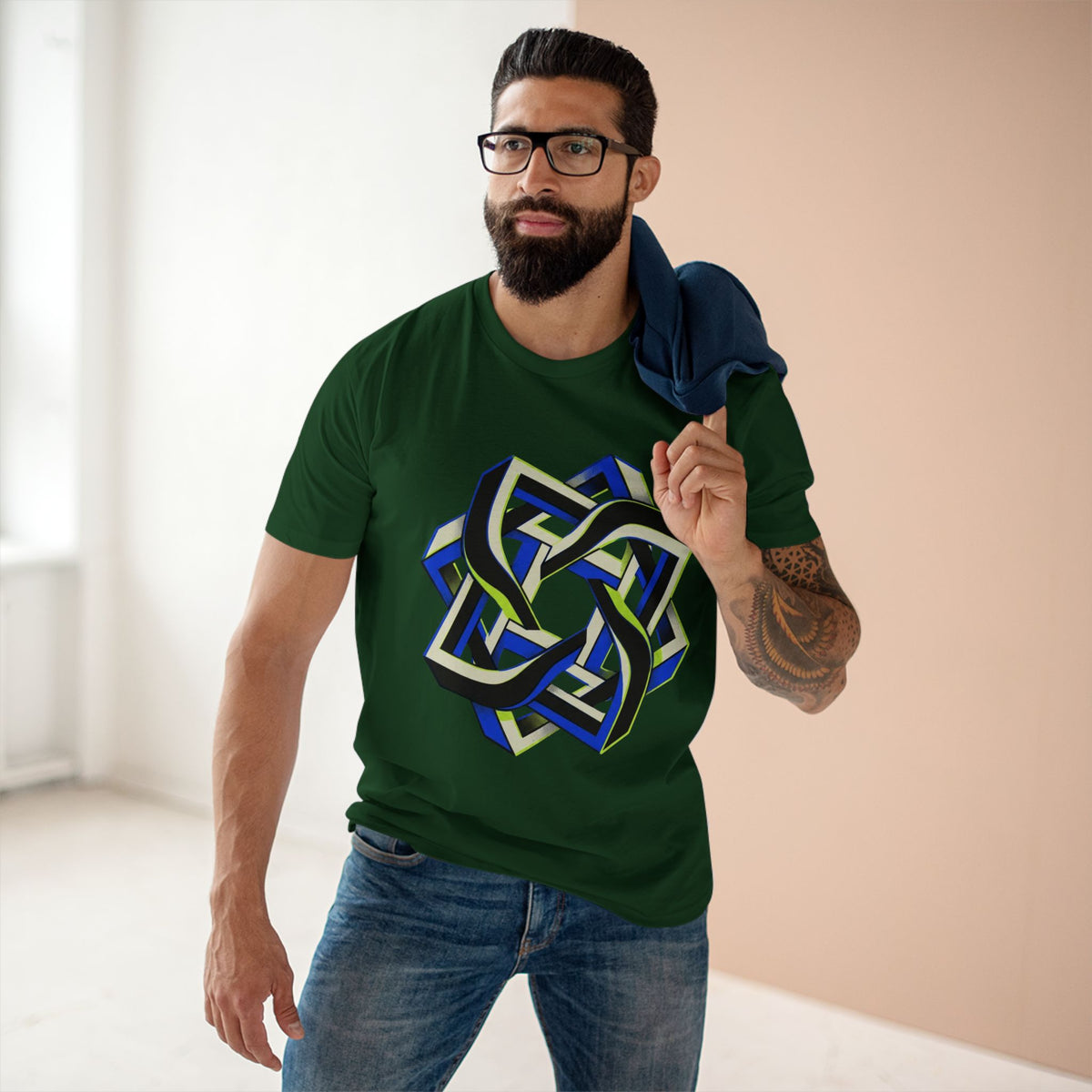 Abstract Geometric Knot Art T-Shirt