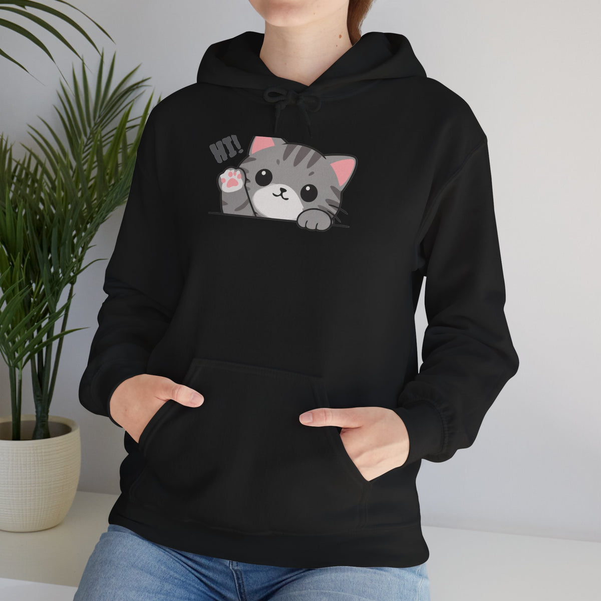 Cute Cat Hugging Hoodie