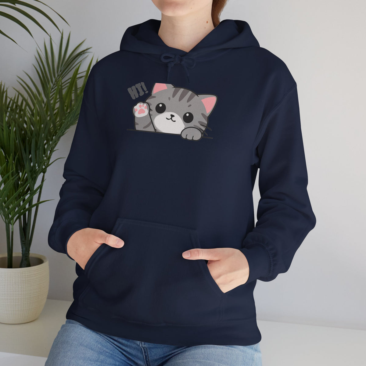 Cute Cat Hugging Hoodie