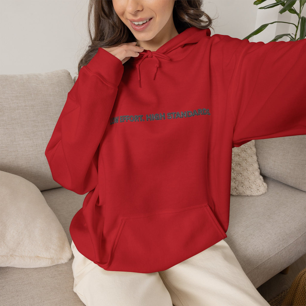 “Low Effort. High Standards.” Motivational Hoodie