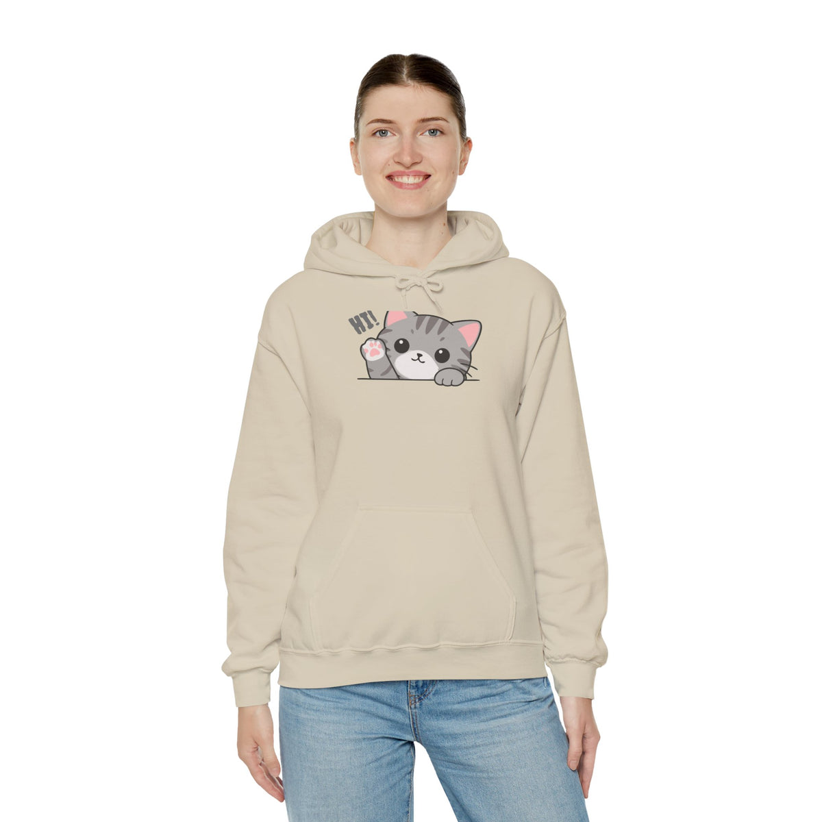 Cute Cat Hugging Hoodie