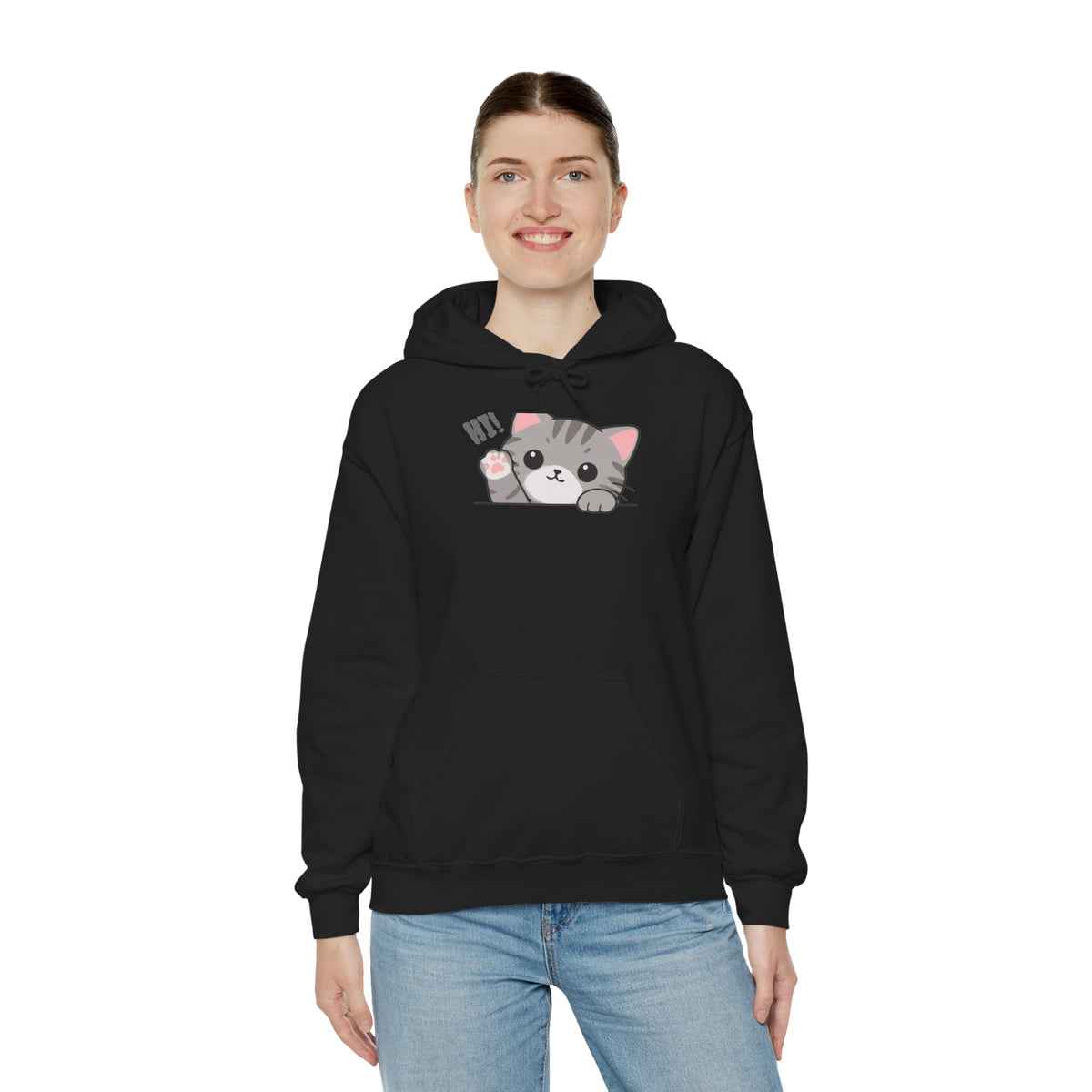 Cute Cat Hugging Hoodie