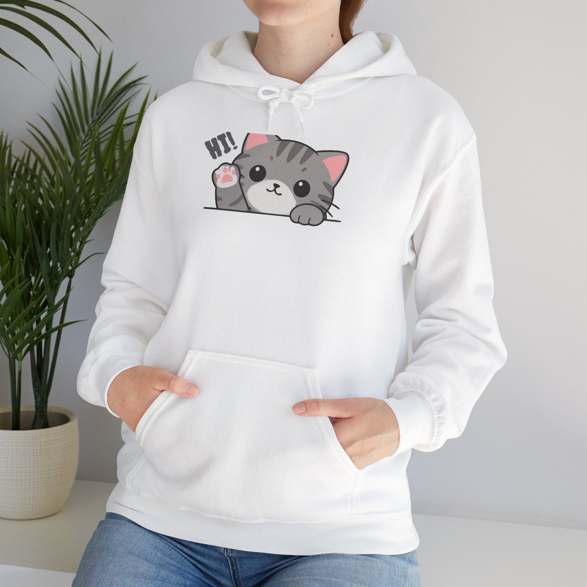Cute Cat Hugging Hoodie