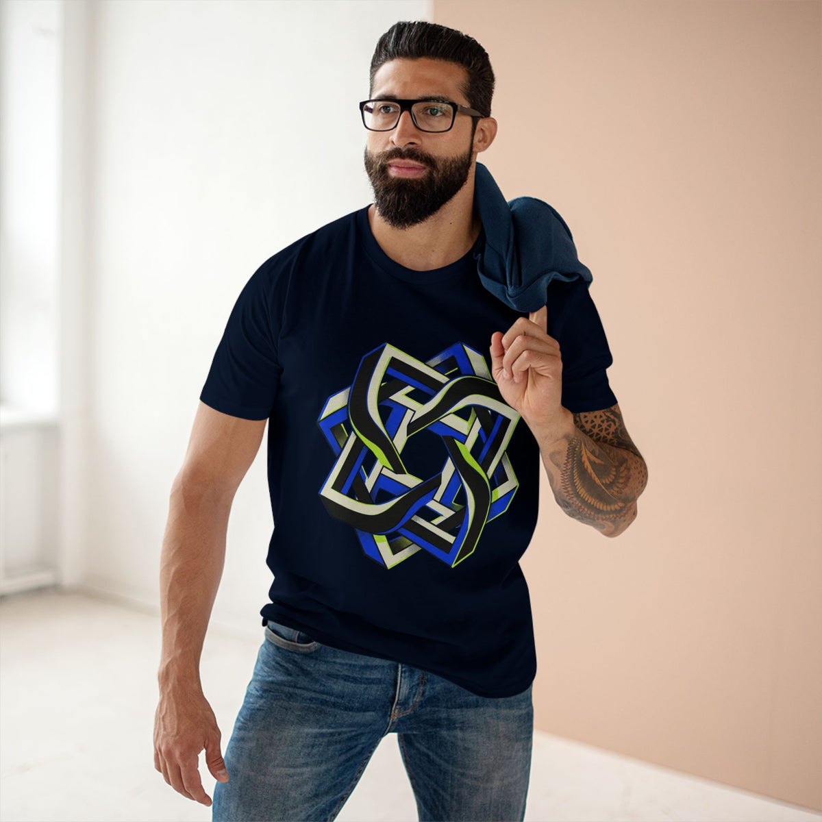 Abstract Geometric Knot Art T-Shirt