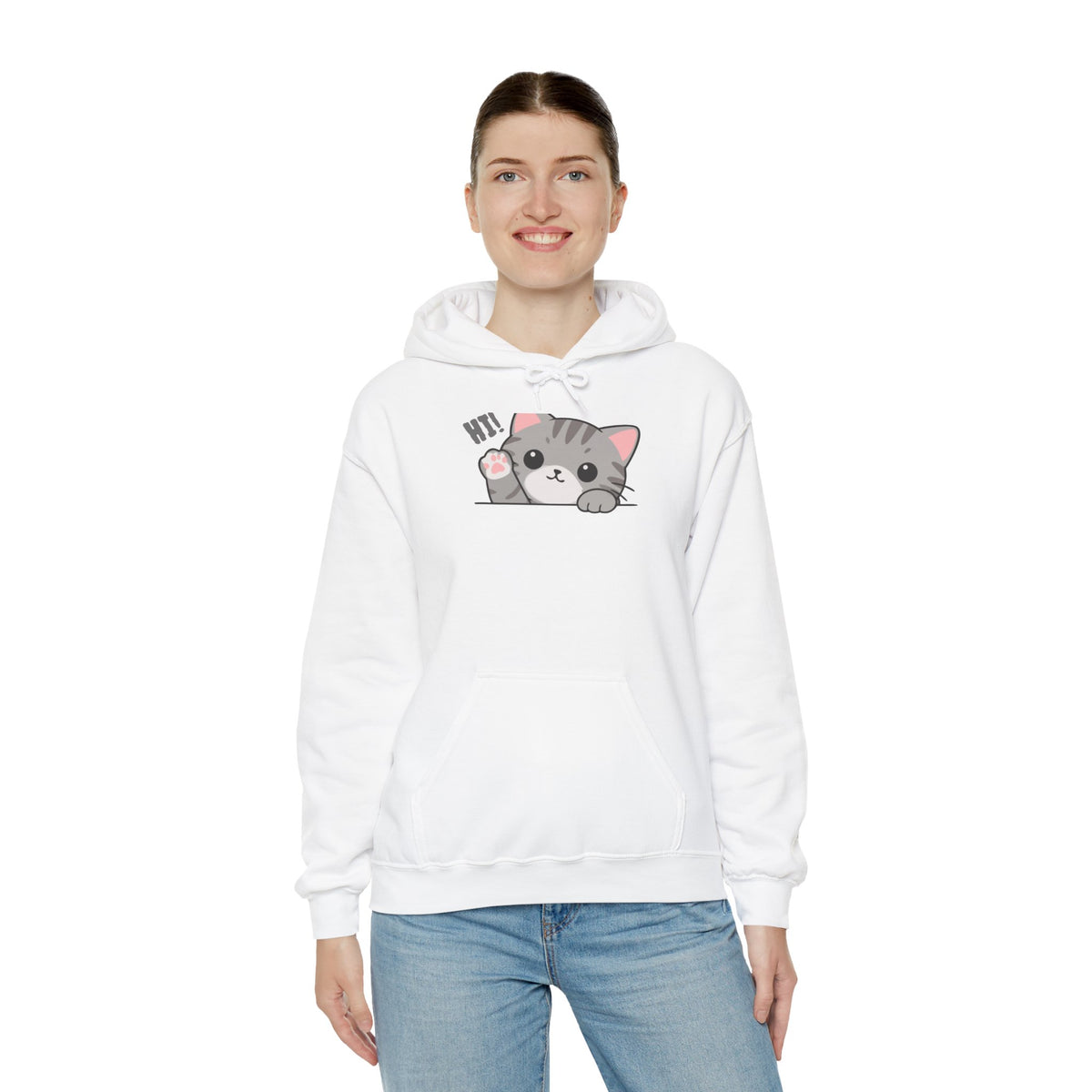 Cute Cat Hugging Hoodie