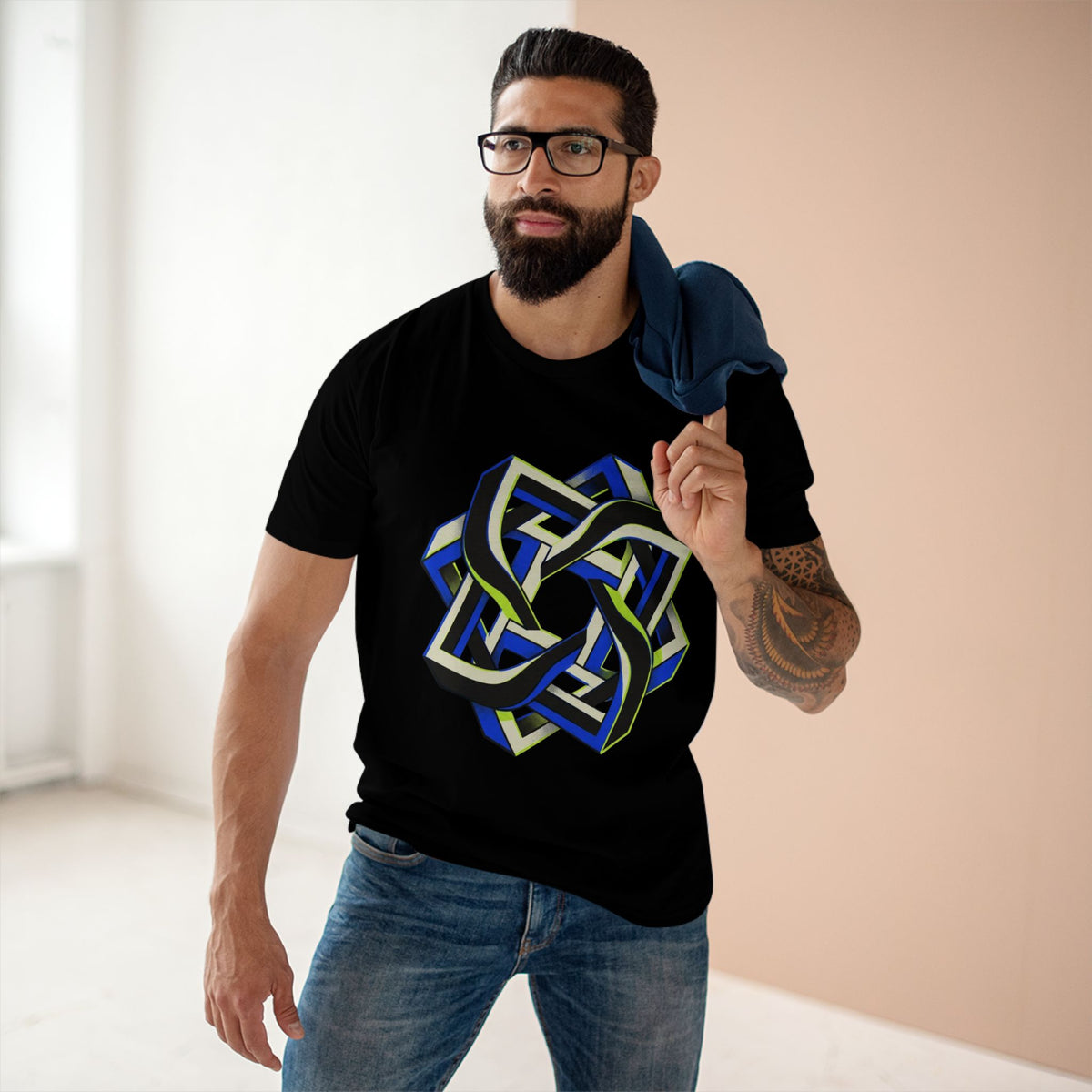 Abstract Geometric Knot Art T-Shirt