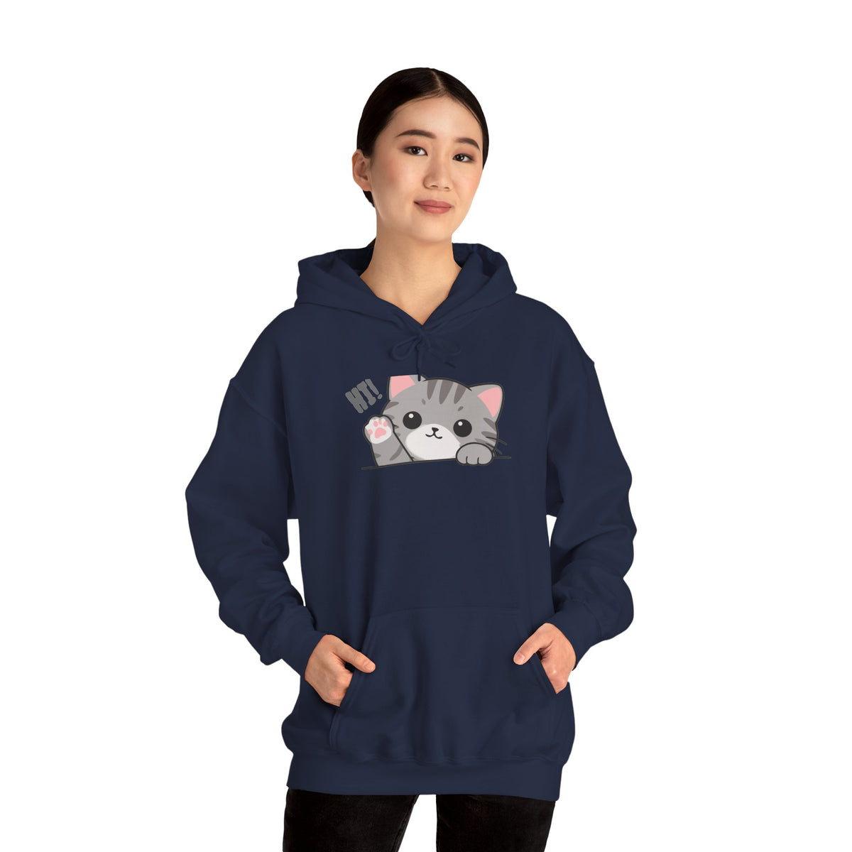 Cute Cat Hugging Hoodie