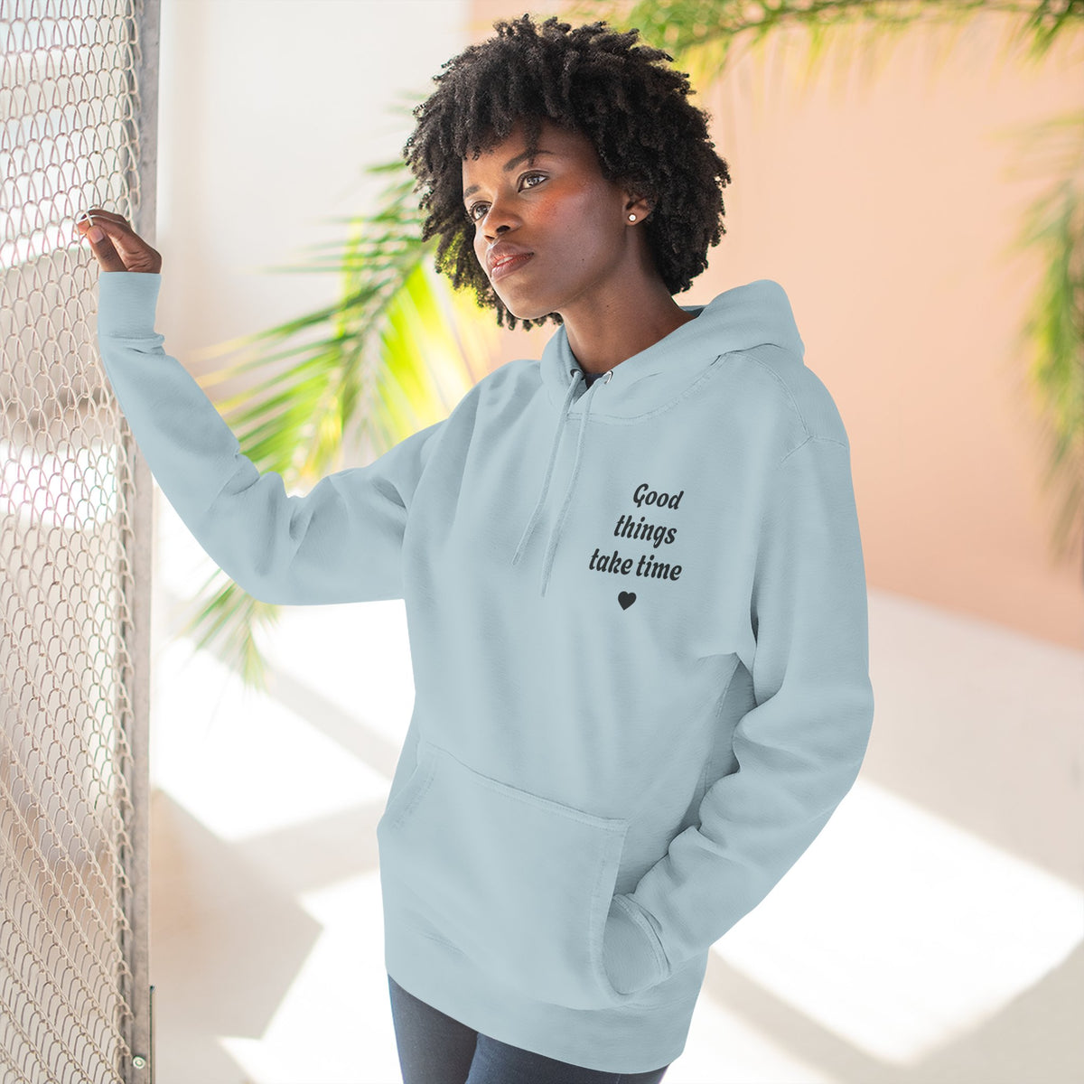 Three-Panel Fleece Hoodie