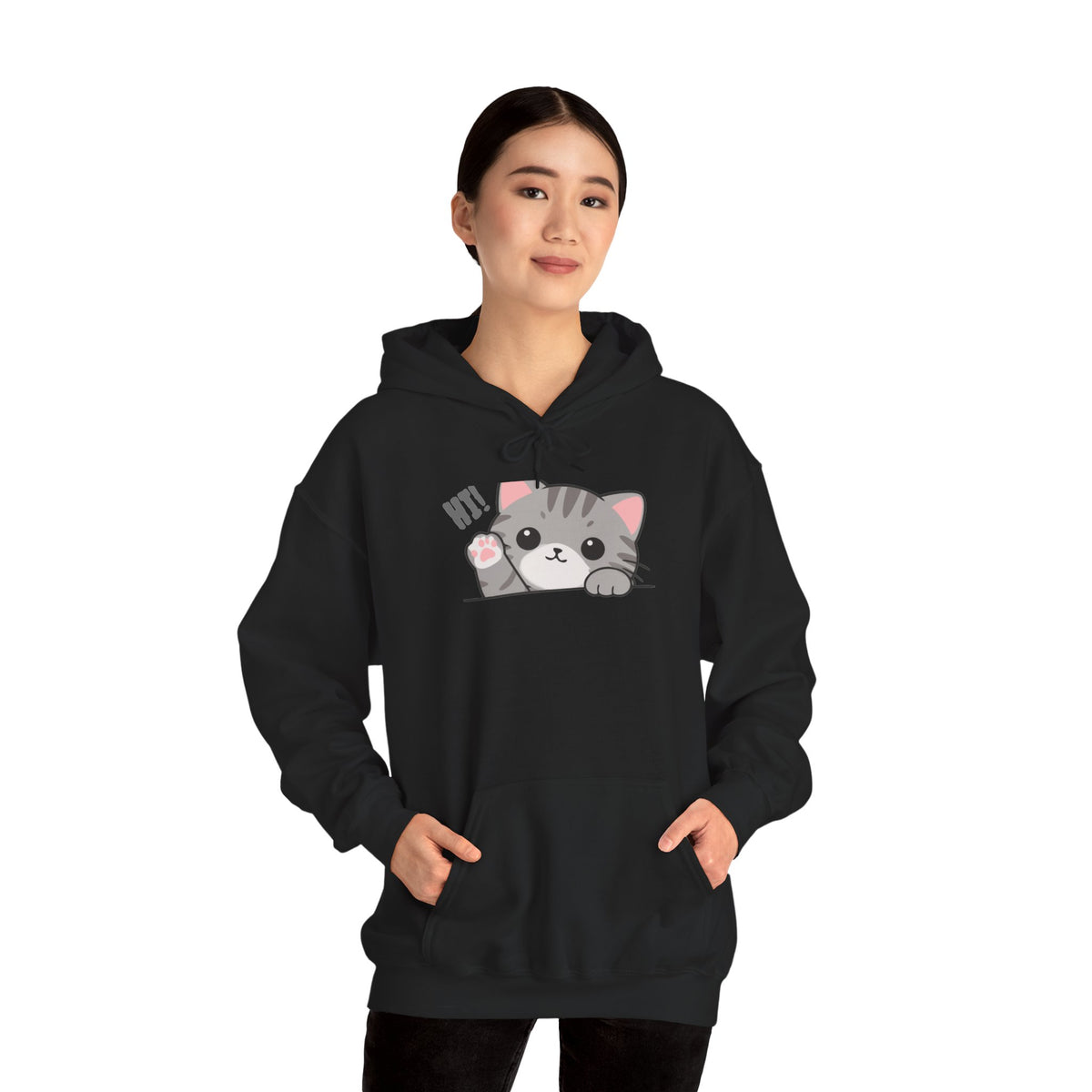 Cute Cat Hugging Hoodie