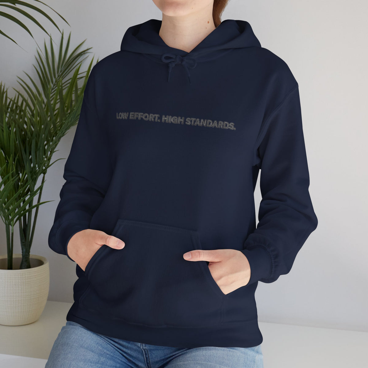 “Low Effort. High Standards.” Motivational Hoodie