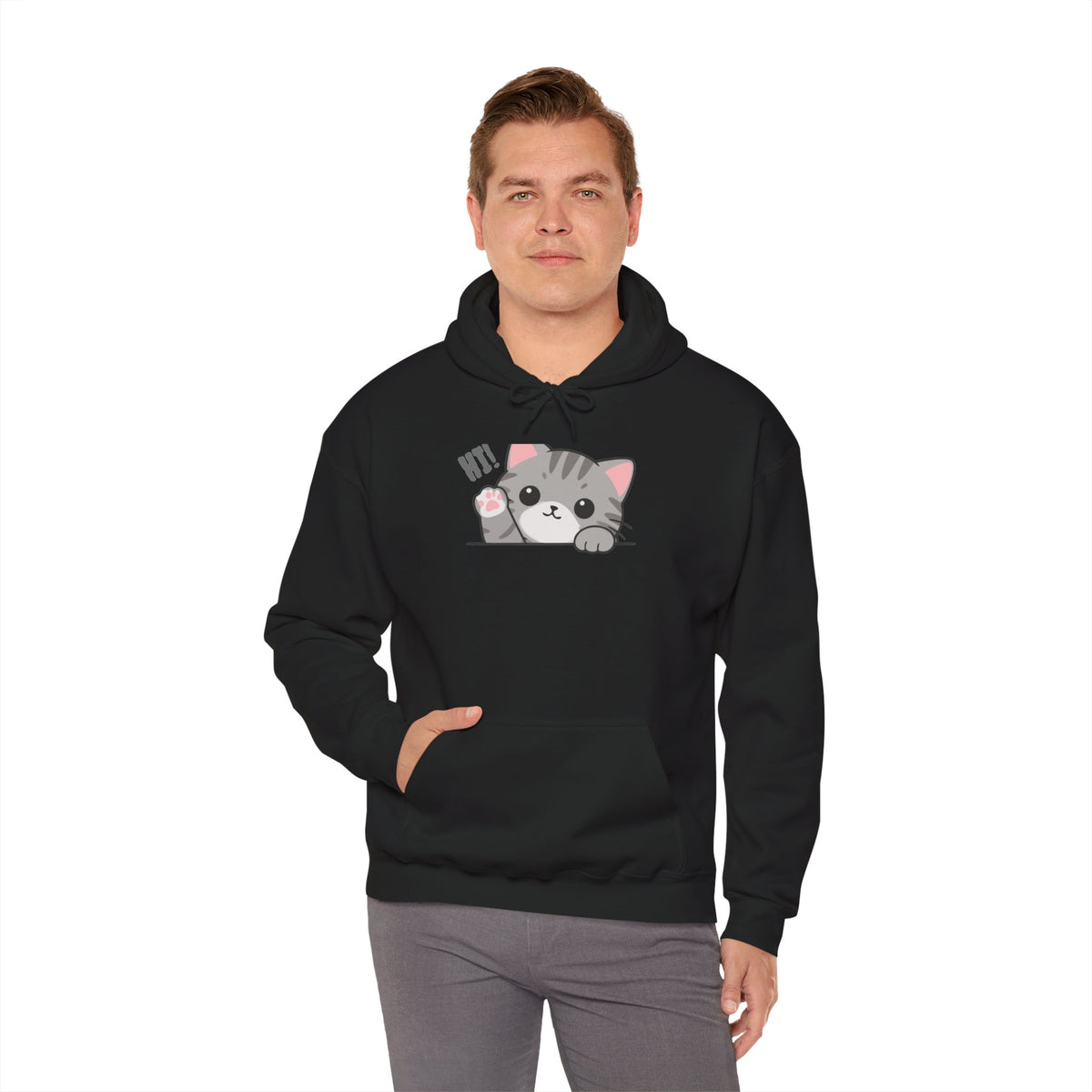 Cute Cat Hugging Hoodie