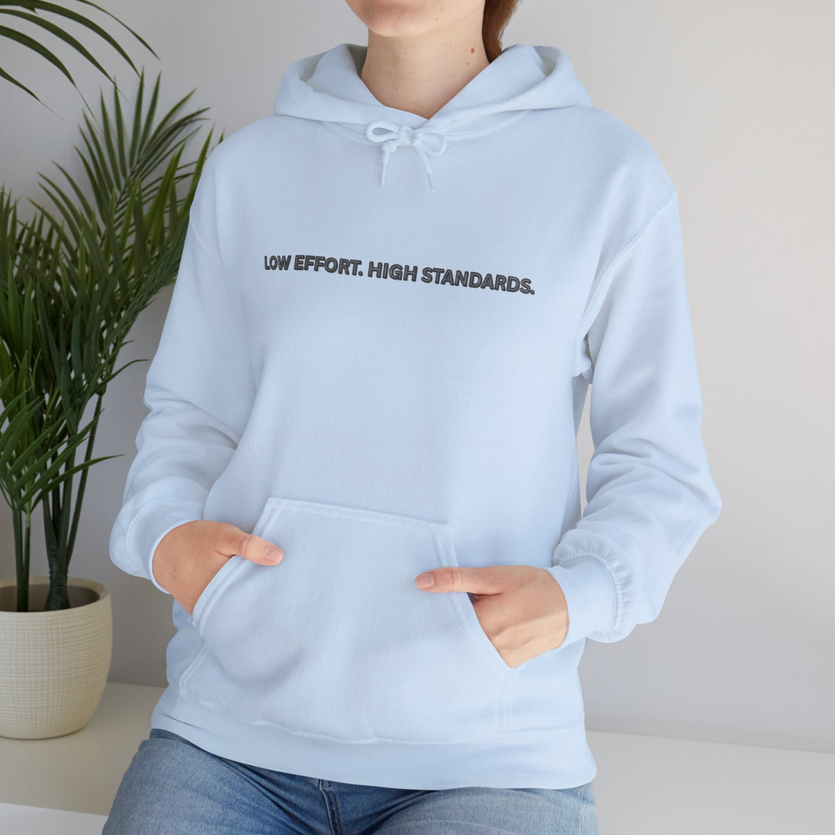 “Low Effort. High Standards.” Motivational Hoodie