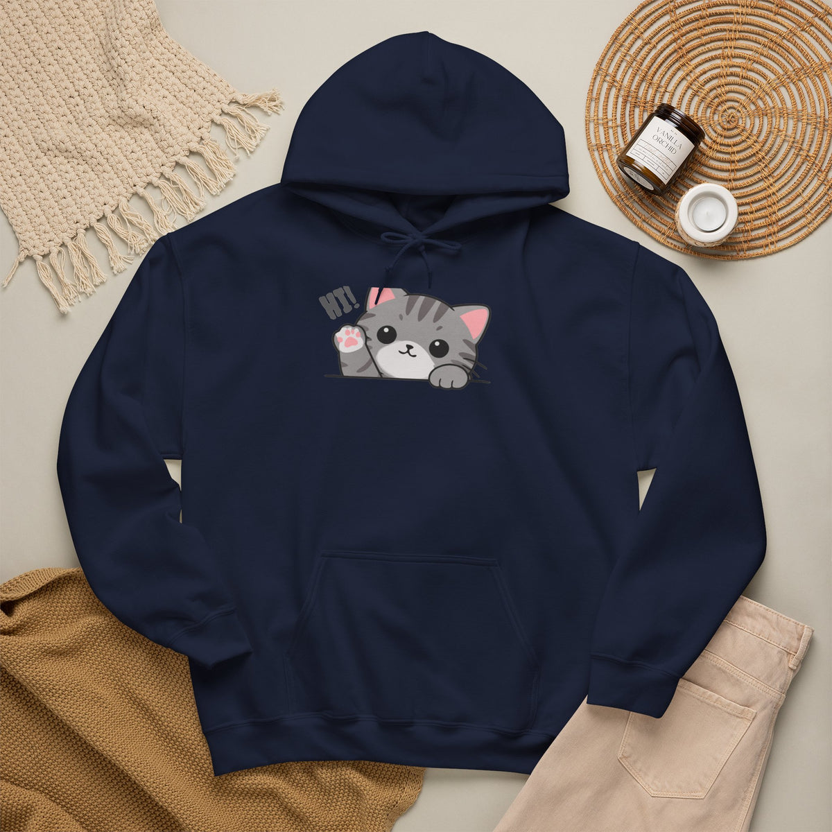Cute Cat Hugging Hoodie