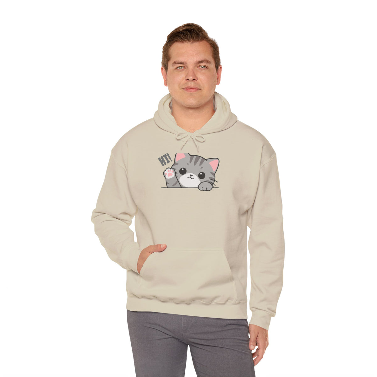 Cute Cat Hugging Hoodie