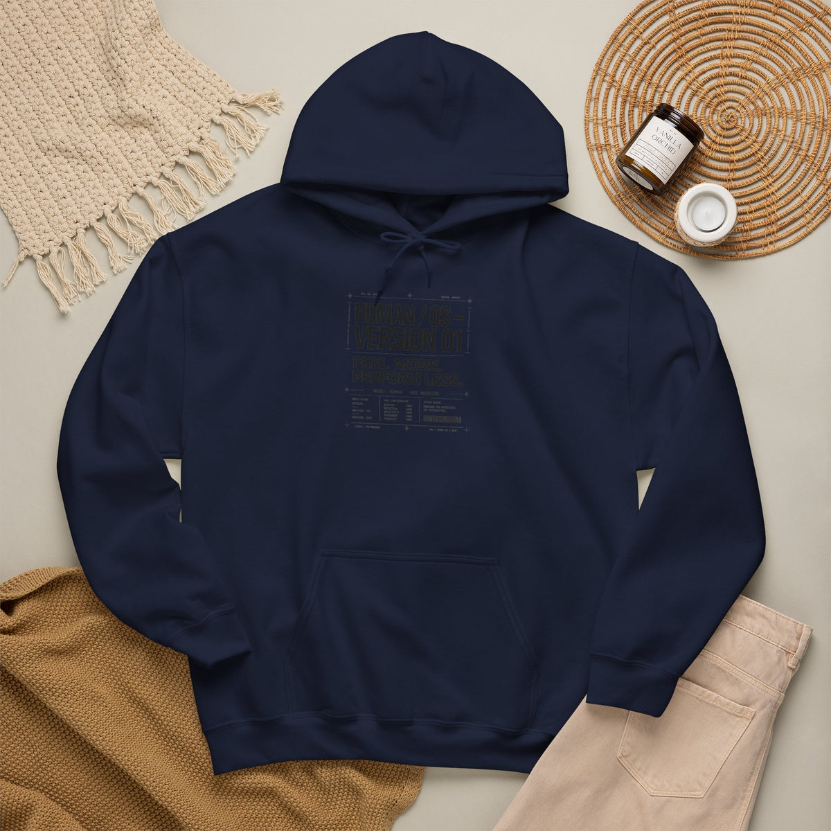 Human OS Version 01 Feel More Perform Less Hoodie