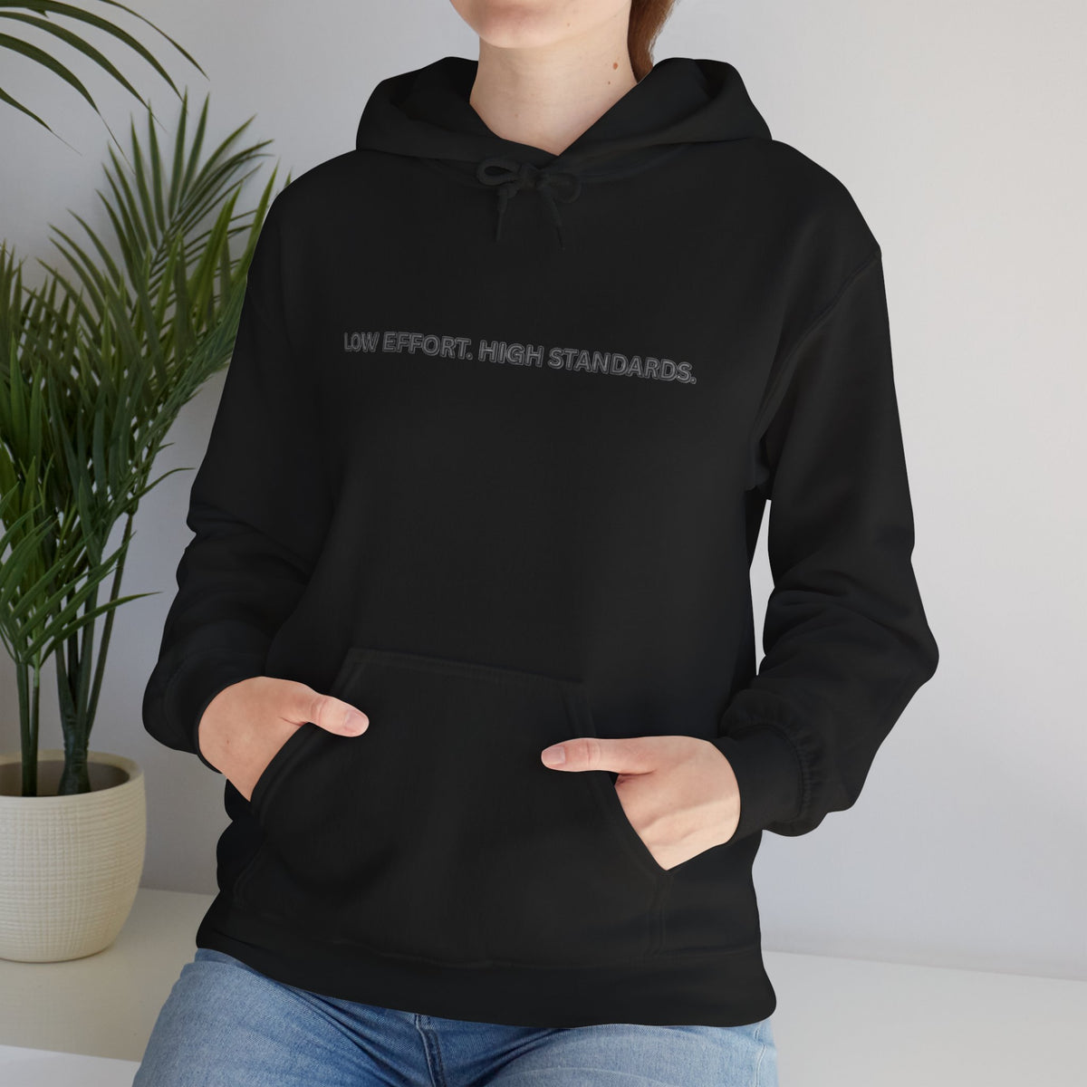 “Low Effort. High Standards.” Motivational Hoodie