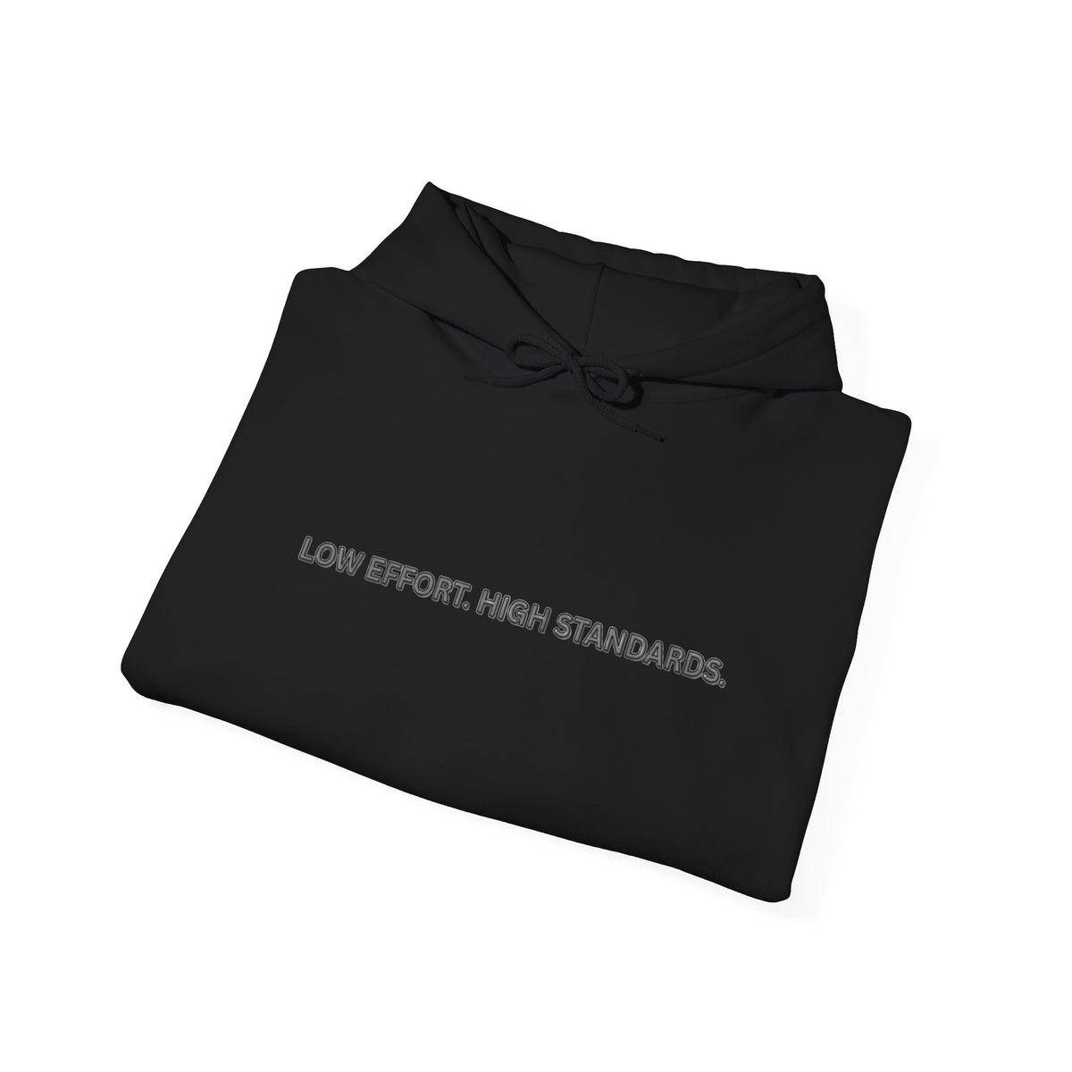“Low Effort. High Standards.” Motivational Hoodie