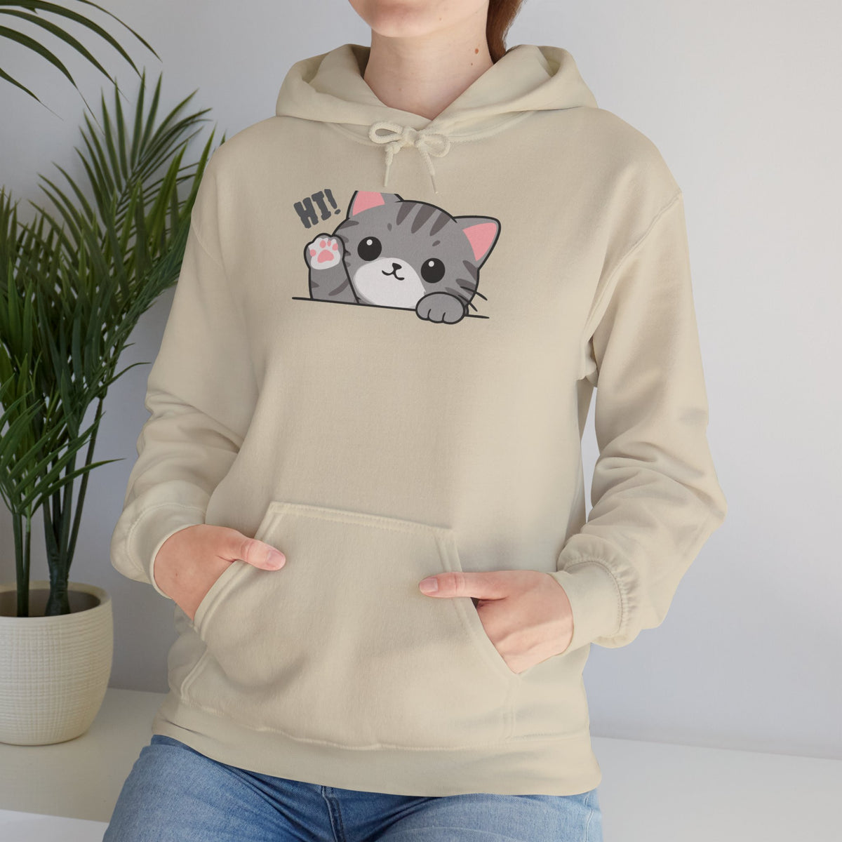 Cute Cat Hugging Hoodie