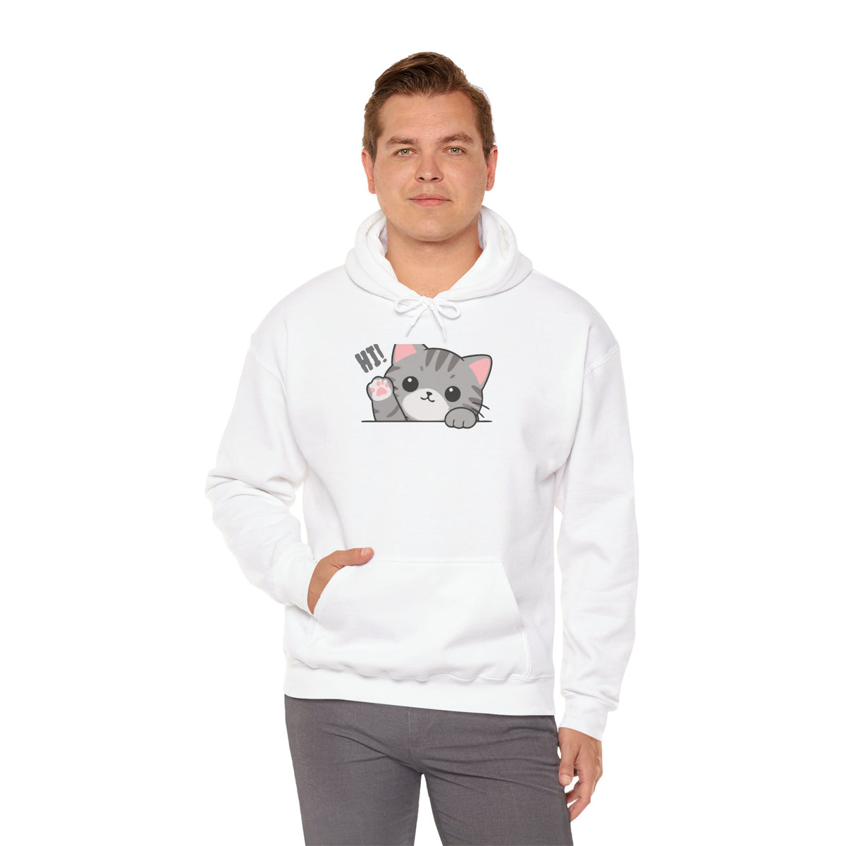 Cute Cat Hugging Hoodie