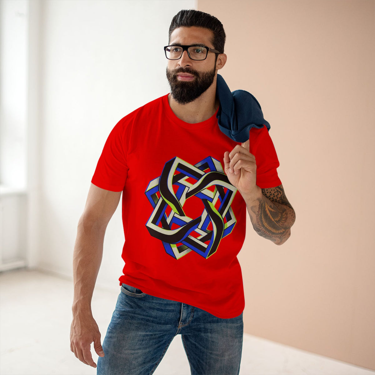 Abstract Geometric Knot Art T-Shirt