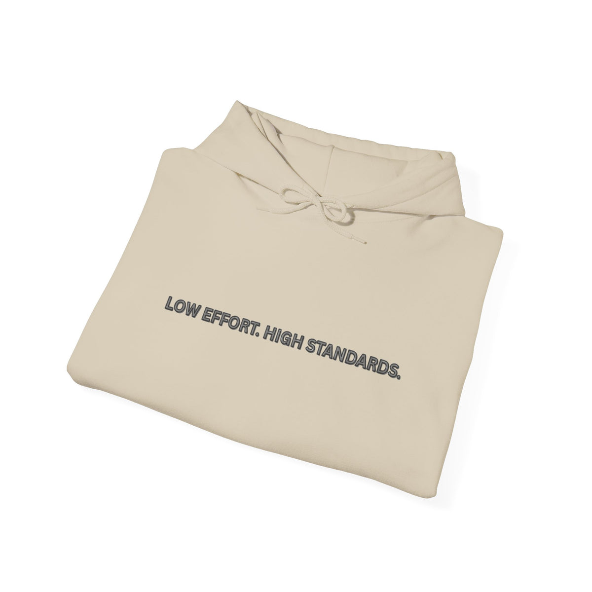 “Low Effort. High Standards.” Motivational Hoodie