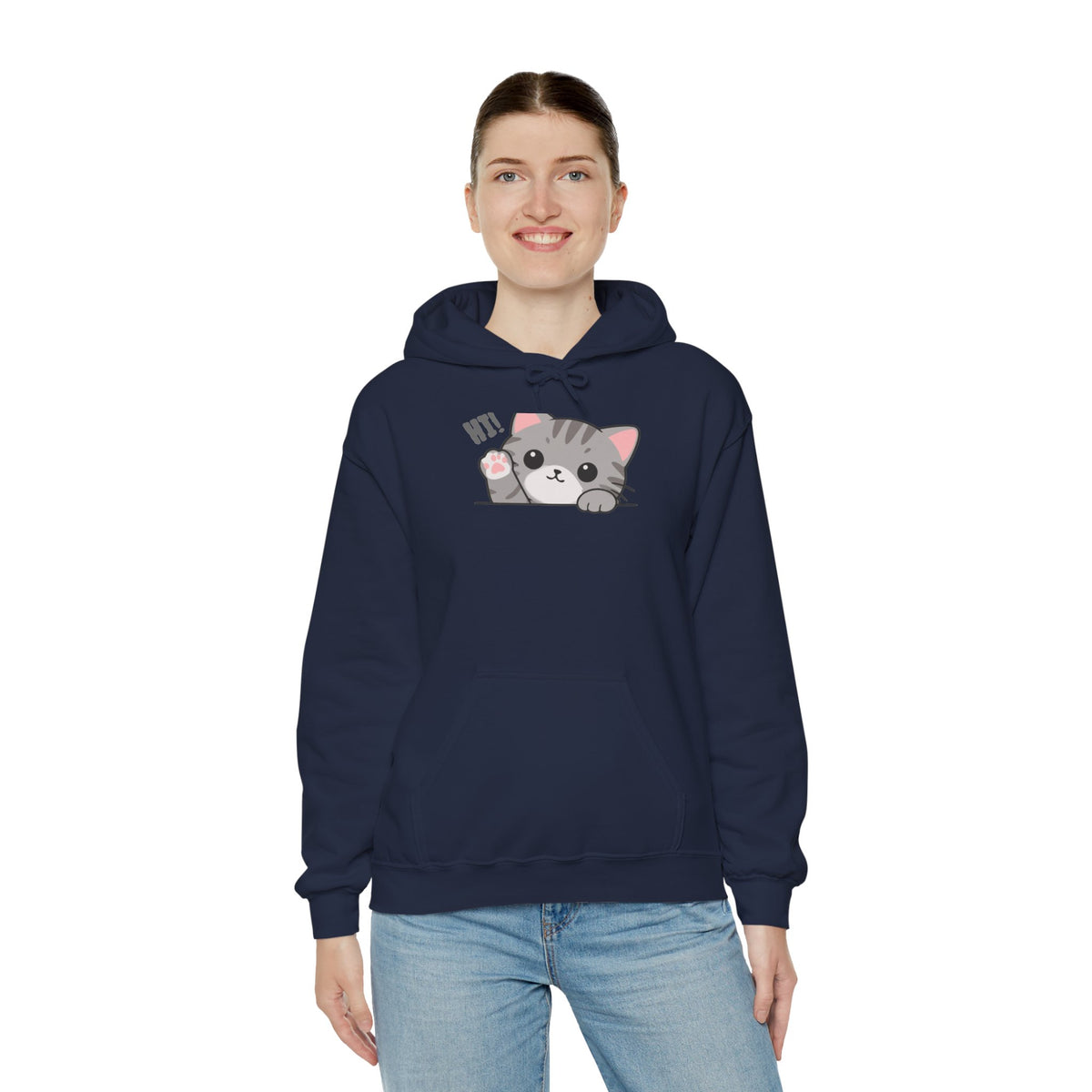 Cute Cat Hugging Hoodie