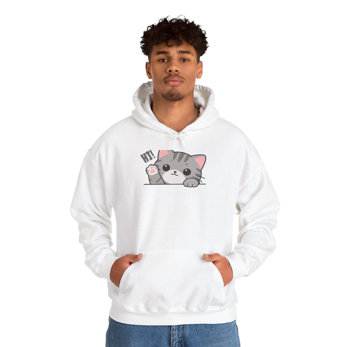 Cute Cat Hugging Hoodie