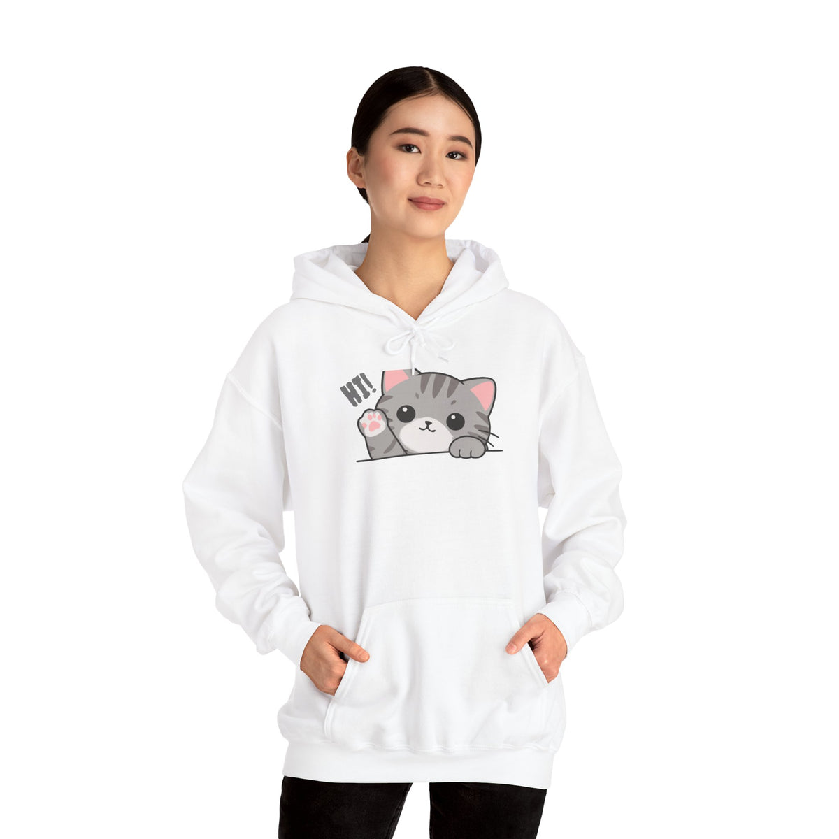 Cute Cat Hugging Hoodie